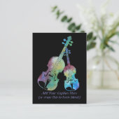 Gekleurd Violin en Viola Briefkaart (Staand voorkant)