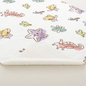 gekleurd zeefpatroon met zeeslepels en vissen v sherpa deken (3/4)