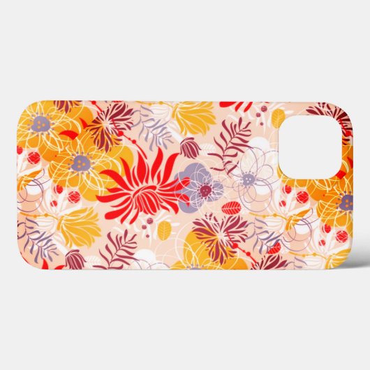 gekleurde abstract bloemen Case-Mate iPhone case (Achterkant (horizontaal))
