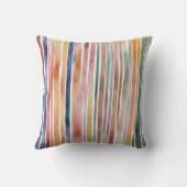 Gekleurde aquarellijnen kussen (Achterkant)