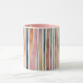 Gekleurde aquarellijnen mok (Midden)