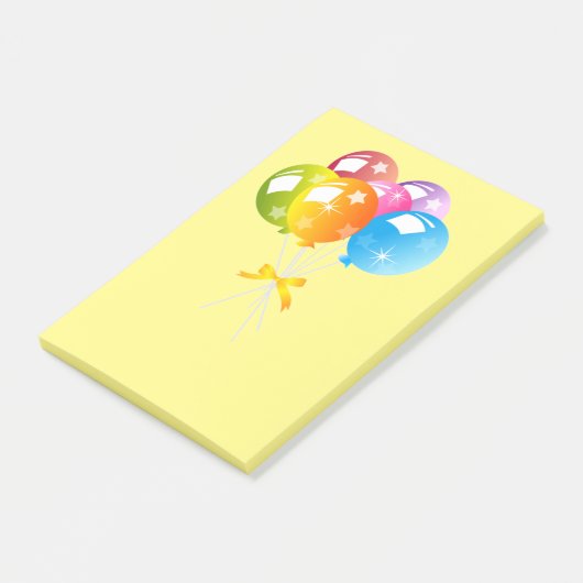  gekleurde ballonnen post-it® notes (Schuin)
