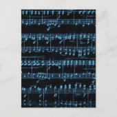 Gekleurde bladmuziek briefkaart (Voorkant)