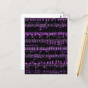 Gekleurde bladmuziek briefkaart