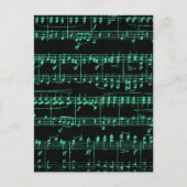 Gekleurde bladmuziek briefkaart (Voorkant)