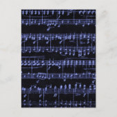 Gekleurde bladmuziek briefkaart (Voorkant)