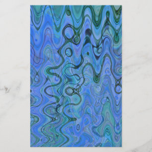 Gekleurde blauwe wateren