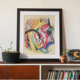 Gekleurde Bloemen (ook bekend als Abstracte Vormen Poster