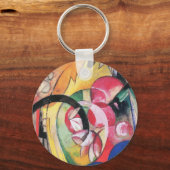 Gekleurde Bloemen (ook bekend als Abstracte Vormen Sleutelhanger (Achterkant)