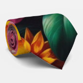 gekleurde bloemendass stropdas (Opgerold)