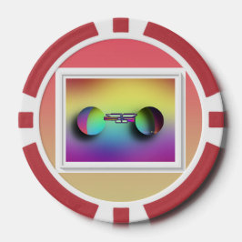 Gekleurde bril poker chips