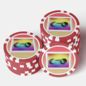 Gekleurde bril poker chips (Opstapeling)