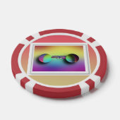 Gekleurde bril poker chips (Enkel)