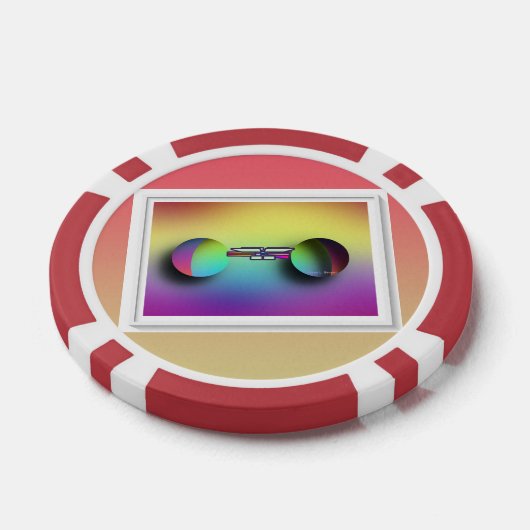 Gekleurde bril poker chips (Enkel)