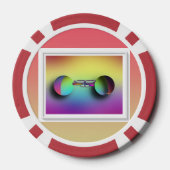 Gekleurde bril poker chips (Achterkant)