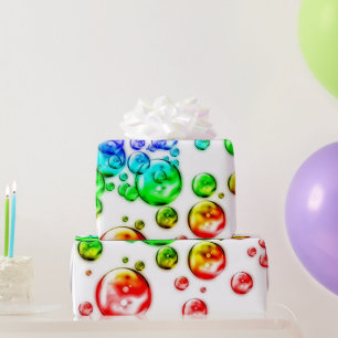 gekleurde bubbels cadeaupapier