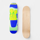 gekleurde cactus skateboard (Voorkant)