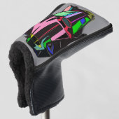 gekleurde cadillac golfheadcover (3/4 voorkant)