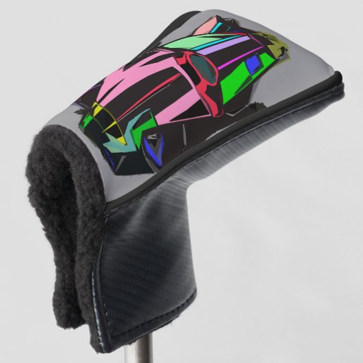 gekleurde cadillac golfheadcover (3/4 voorkant)