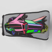 gekleurde cadillac golfheadcover (Voorkant)