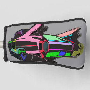 gekleurde cadillac golfheadcover
