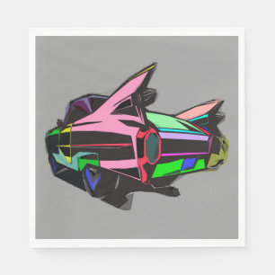 gekleurde cadillac servet