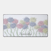  gekleurde deegbloemen bureaumat (Voorkant)