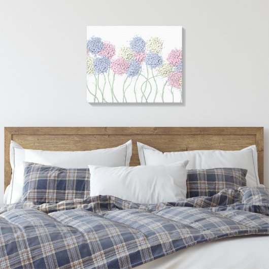  gekleurde deegbloemen canvas afdruk (Insitu (Slaapkamer))