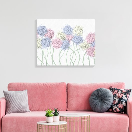  gekleurde deegbloemen canvas afdruk (Insitu (Woonkamer))