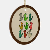 gekleurde dinosaurussen keramisch ornament (Rechts)