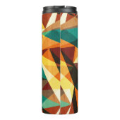 gekleurde driehoek naadloze textuur met houtexact thermosbeker (Achterkant)