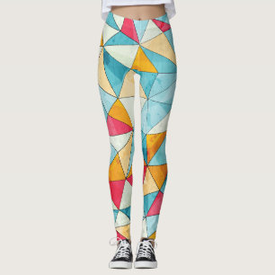 Gekleurde driehoeken: Grunge Leggings