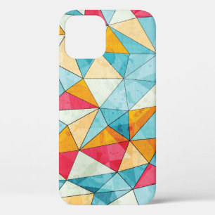  gekleurde driehoeken naadloos patroon met gr iPhone 12 hoesje
