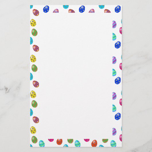 Gekleurde eieren Pasen Briefpapier (Achterkant)
