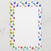 Gekleurde eieren Pasen Briefpapier (Voorkant / Achterkant)