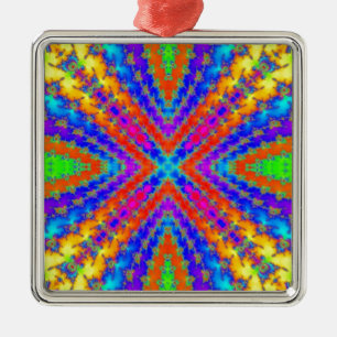 gekleurde fractale kaleidoscoop Art Metalen Ornament