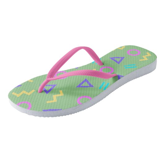 Gekleurde Funky Geometric Shapes Pattern Teenslipp Teenslippers (Schuin)