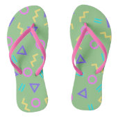 Gekleurde Funky Geometric Shapes Pattern Teenslipp Teenslippers (Voetbed)