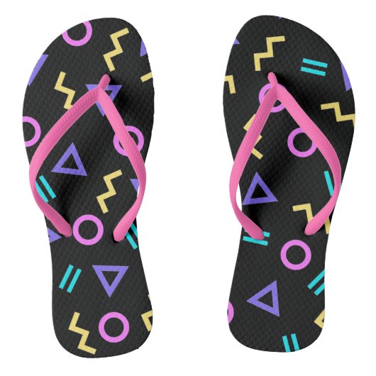 Gekleurde geometrische vormen Patroon Teenslippers (Voetbed)