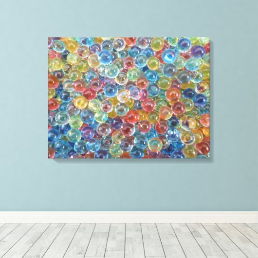 Gekleurde glazen kralen verpakt canvas (Insitu (Houten vloer))