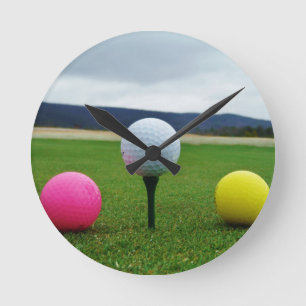 Gekleurde Golfballen, bergt - shirt Ronde Klok