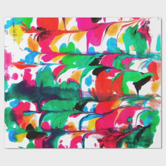 gekleurde harten cadeaupapier (Vlak)