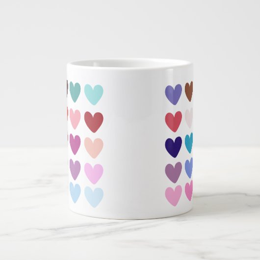 Gekleurde harten Mokken (Voorkant)
