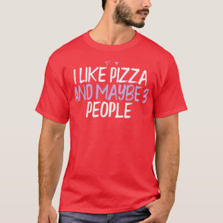 gekleurde hartenbroek die ik leuk vind aan Pizza e T-shirt