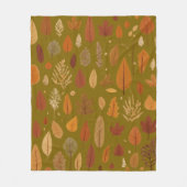 Gekleurde herfstbladeren fleece deken (Voorkant)