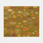 Gekleurde herfstbladeren fleece deken (Voorkant (Horizontaal))