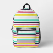 Gekleurde horizontale strepen bedrukte rugzak (Voorkant)