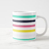 Gekleurde horizontale strepen extra grote beker (Rechts)