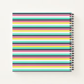 Gekleurde horizontale strepen notitieboek (Achterkant)