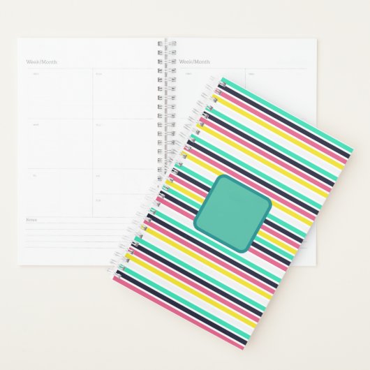 Gekleurde horizontale strepen planner (Display)